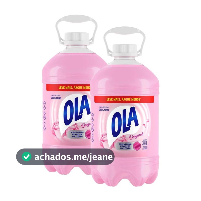 Kit com 2 Lava Roupas Ola Original para Roupas Finas e Delicadas 3,8L cada