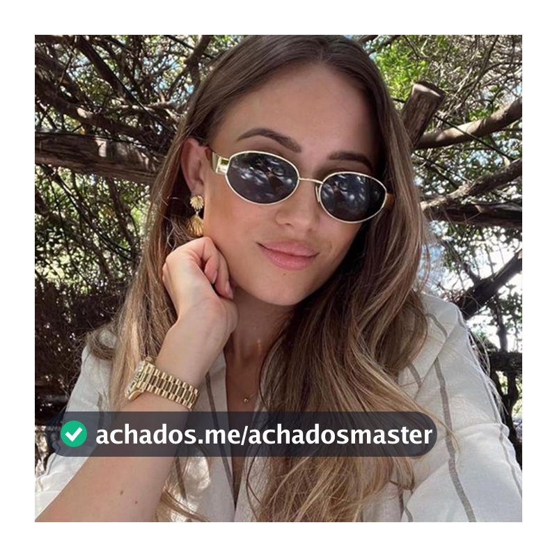 Óculos De Sol Feminino Metal Oval Vintage verão proteção uv400 polarizado