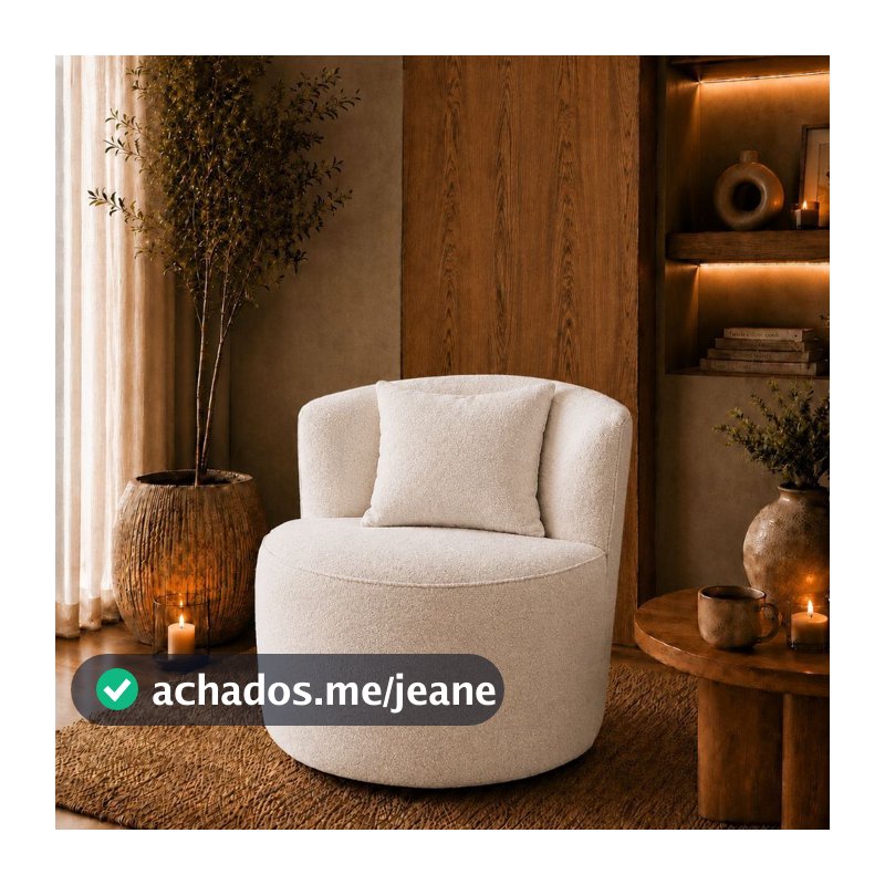Poltrona Confortável Orgânica de Luxo Curva Moderna P/ Recepção Escritório Sala Quarto Tecido Macio