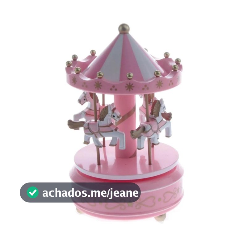 Carrossel Musical Caixa De Música Cavalinhos Bebê Quarto
