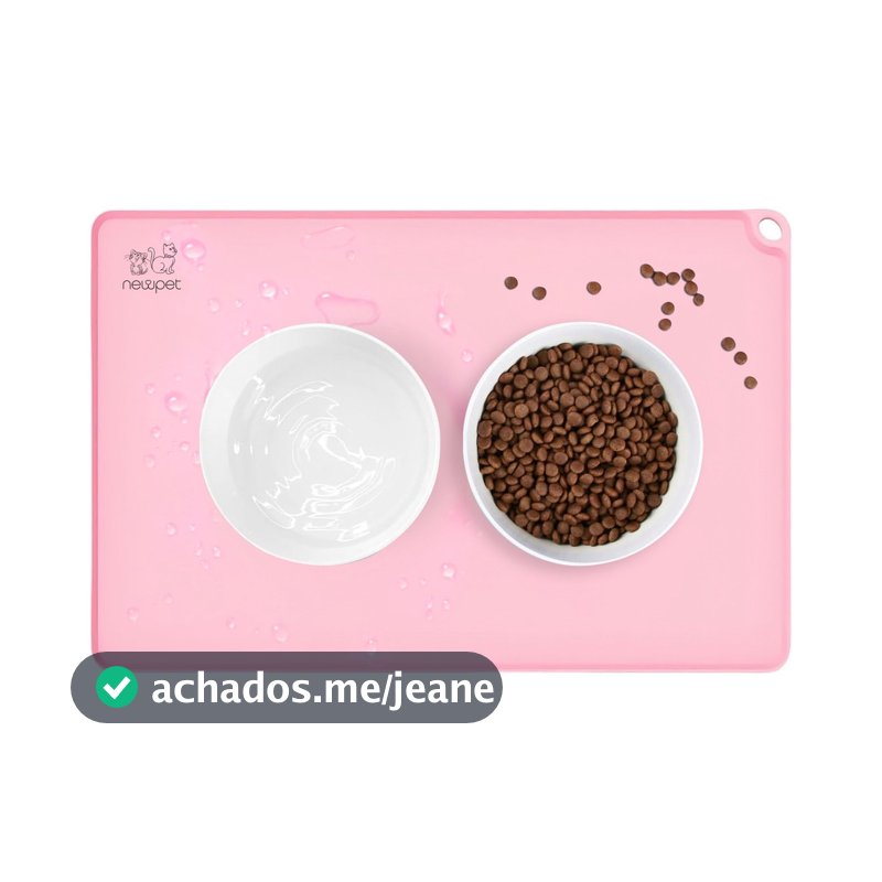 Tapete Pet Comedouro Cão Gato P Comida Água Newpet 40x50cm