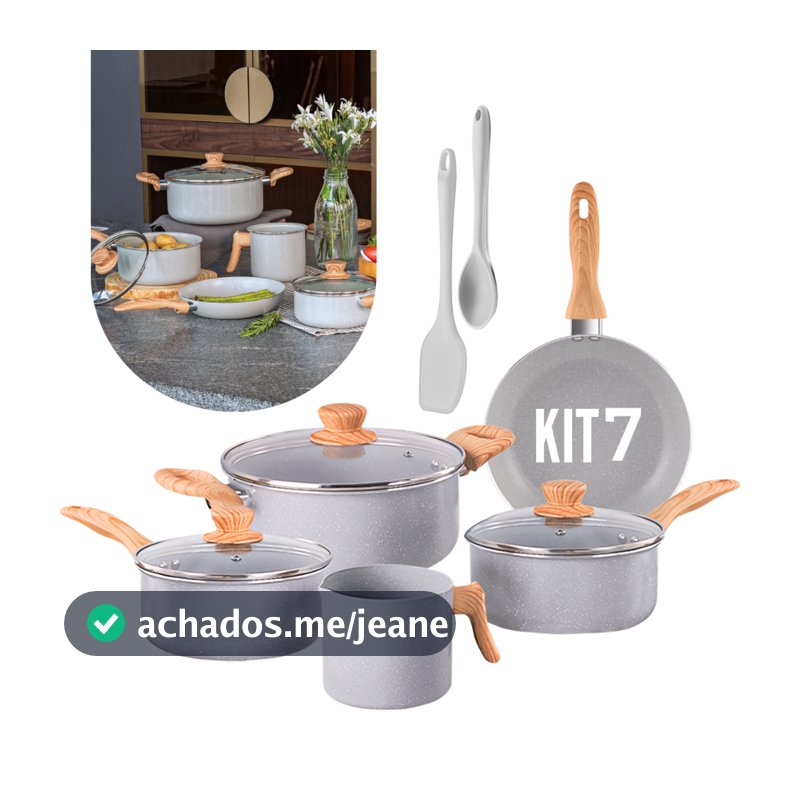 Jogo de Panelas Brinox Easy 7 Peças ou 10 Peças Ceramic Life Antiaderente Indução Cor Gris