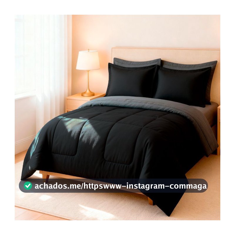 Jogo de Cama Edredom Cobertor Casal Queen 06 Peças Dupla Face Super Macio Premium Casa Dona