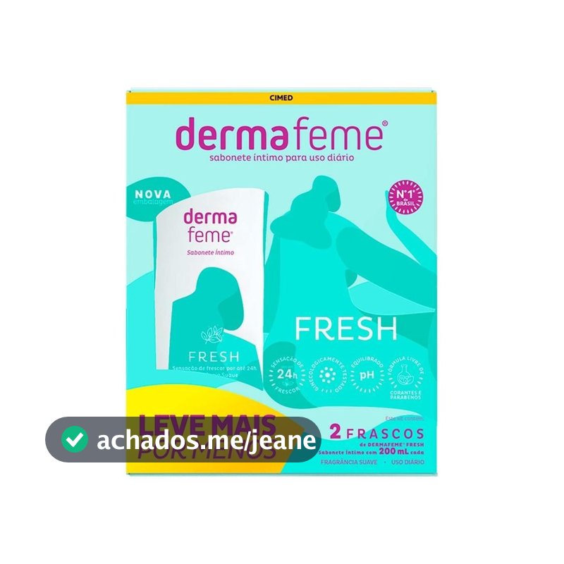 1 Pack - Sabonete Íntimo Dermafeme Fresh 200ml