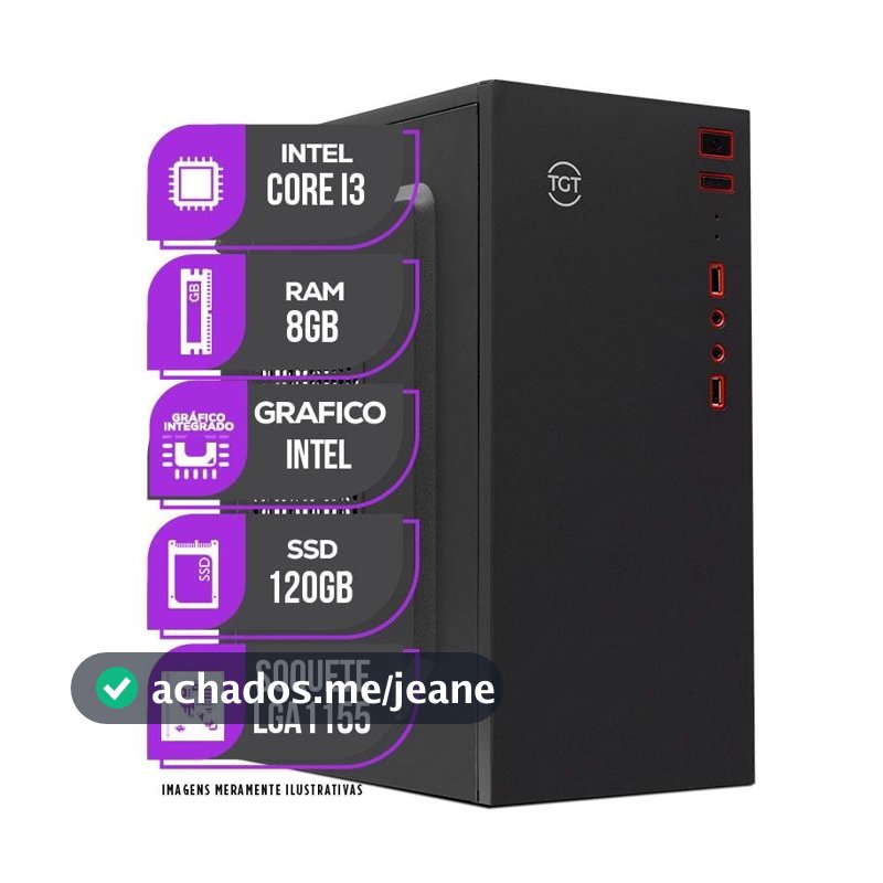 PC CPU Mancer, Intel Core I3, 8GB DE RAM, SSD 120GB