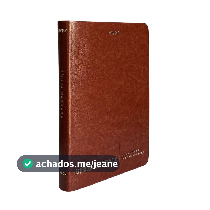 Bíblia Sagrada Slim Capa Marrom Nvi Luxo Vontade de Deus Fé Amor Proposito