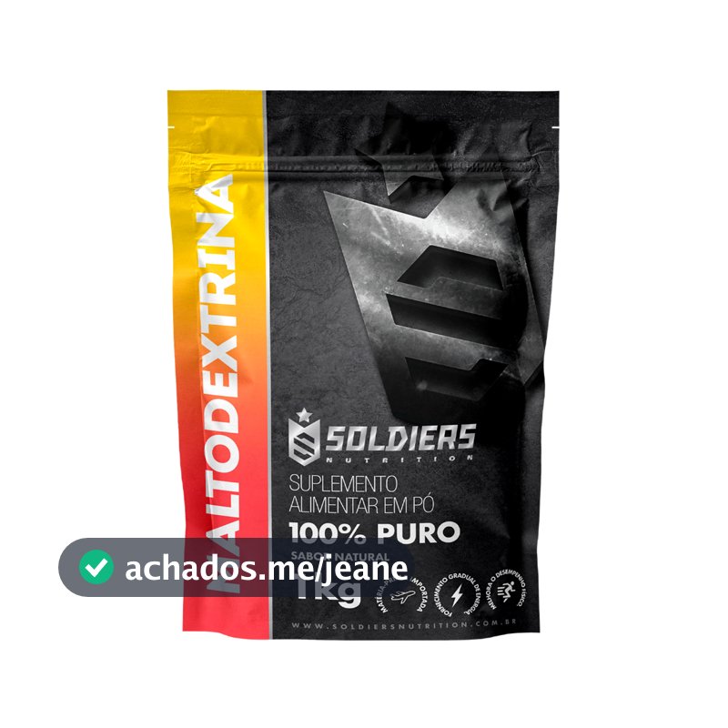 Maltodextrina 1kg 100% Puro Importado Soldiers Nutrition Ingrediente Natural Carboidrato Alimentação Saudável Fit