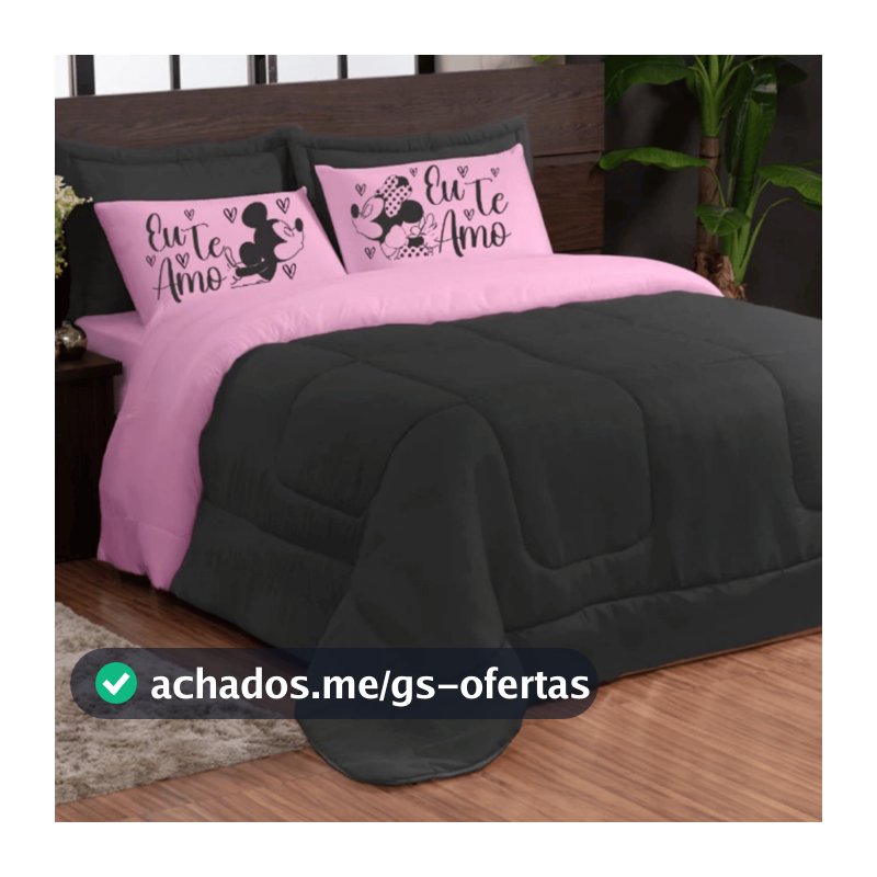 Jogo de Cama Casal Queen 3 peças Fronha Estampada Variedade de Cores