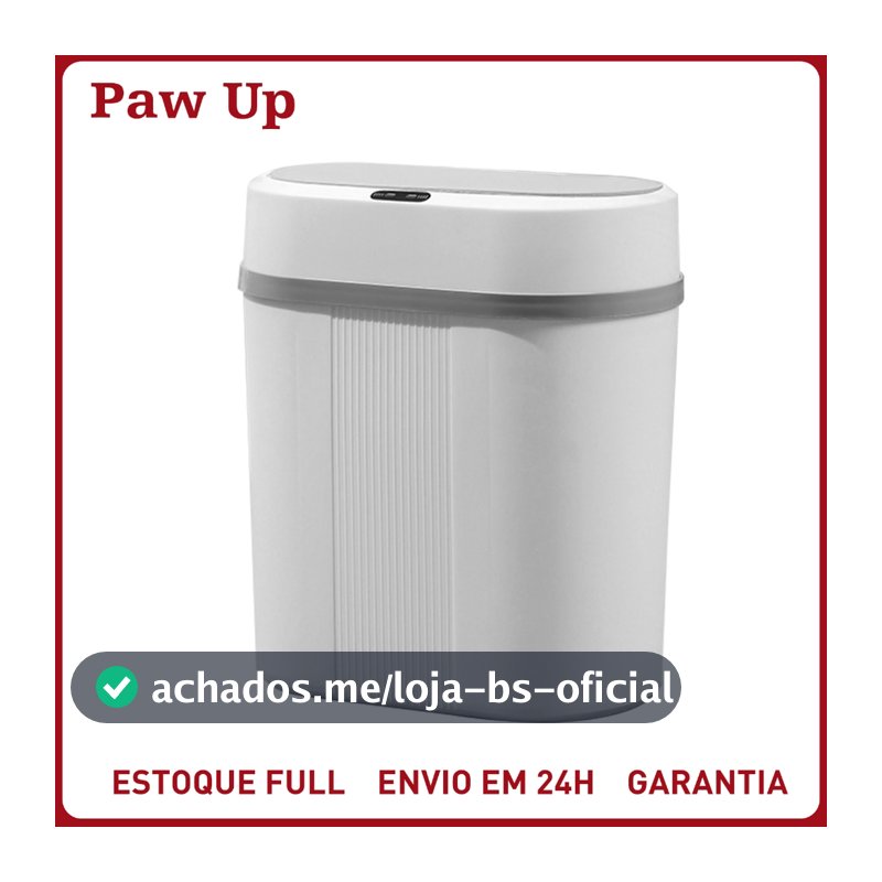 Lixeira Automática Knock 12L – Sem Toque, Sensor Infravermelho e Tampa para Cozinha, Banheiro, Escritório e Quarto