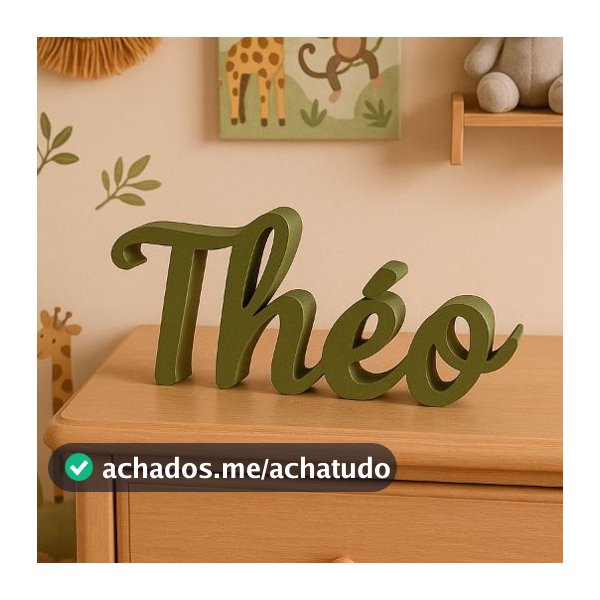Letreiro Personalizado com Nome Decorativo Infantil para Mesa ou Estante