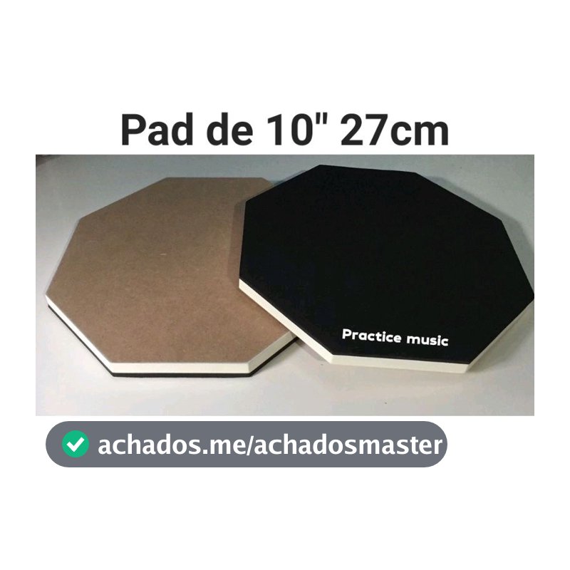 1 Pad e Estudo Treino 10" 27cm Práticavel de Bateria