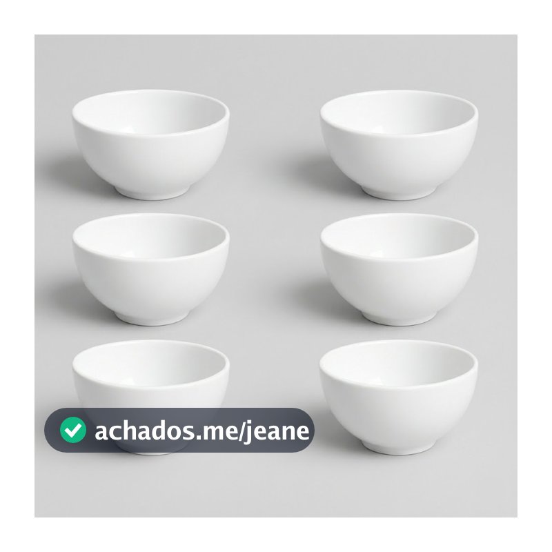 Cumbuca 440ml Tigela Bowl Porcelana Branca Caldos Sopas Petiscos