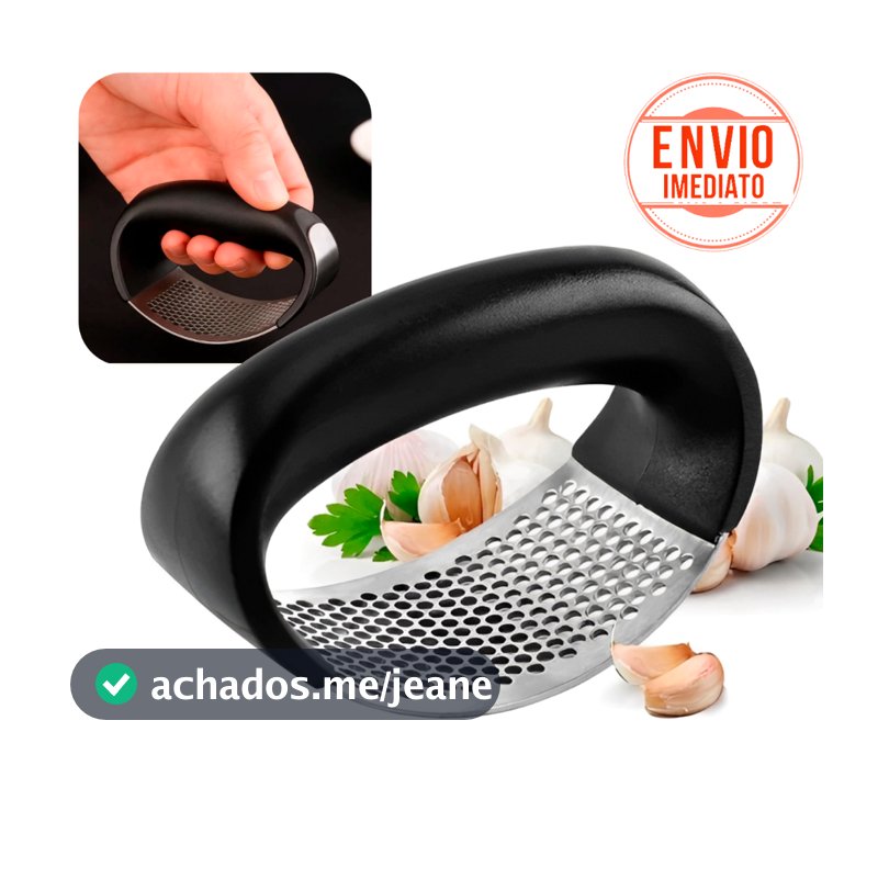 Triturador Espremedor Amassador De Alho Inox Manual A Pressão