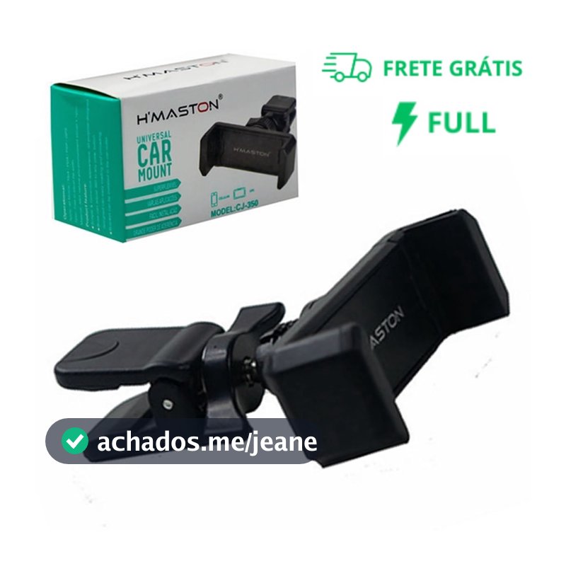 Suporte Celular E Gps Veicular Para Carro Saida de Ar condicionado Grampo Ajustável 360° H'MASTON