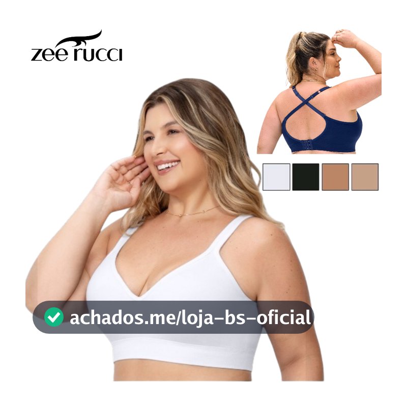Sutiã Sem Costura com Bojo Duplo ZEE RUCCI – Conforto e Sustentação G1 a G4