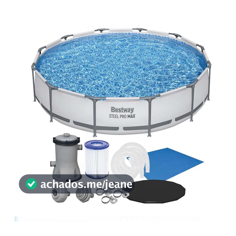 Piscina Estrutural 6473 Litros + Bomba Filtrante + Capa + Forro Bestway