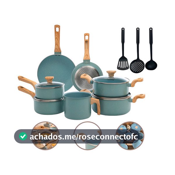 Jogo De Panelas Com 10 Peças Mimo Style Pratic Cook Verde