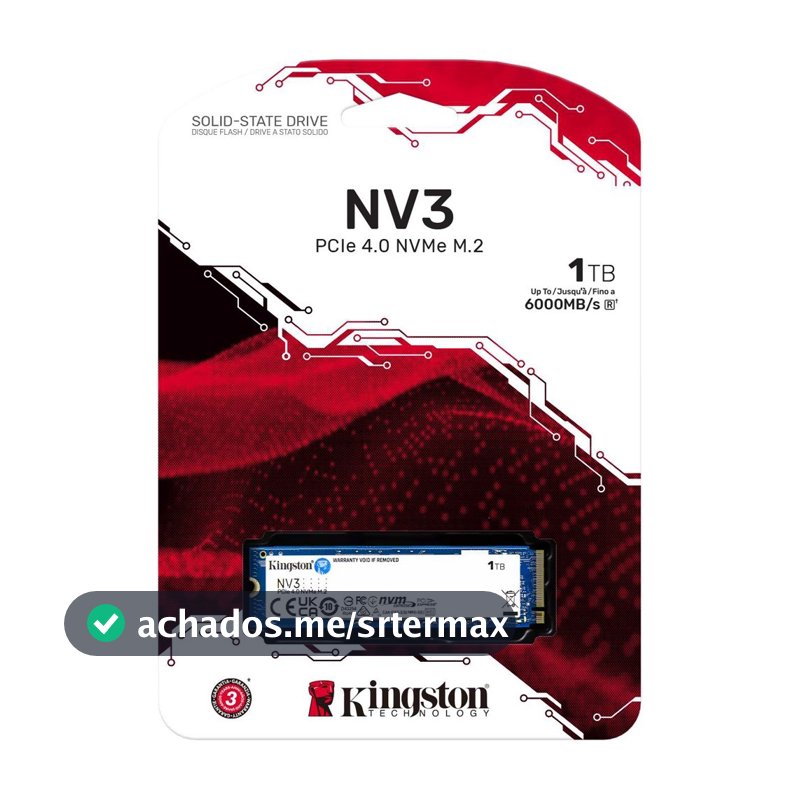SSD M.2 NVMe 1TB Kingston NV3 SNV3S/1000G