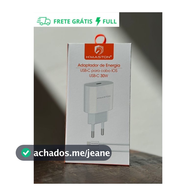 Carregador IPhone Turbo Kit Fonte Adaptador de Energia Hmaston ultra Rápido 30W Cabo tipo c CB17