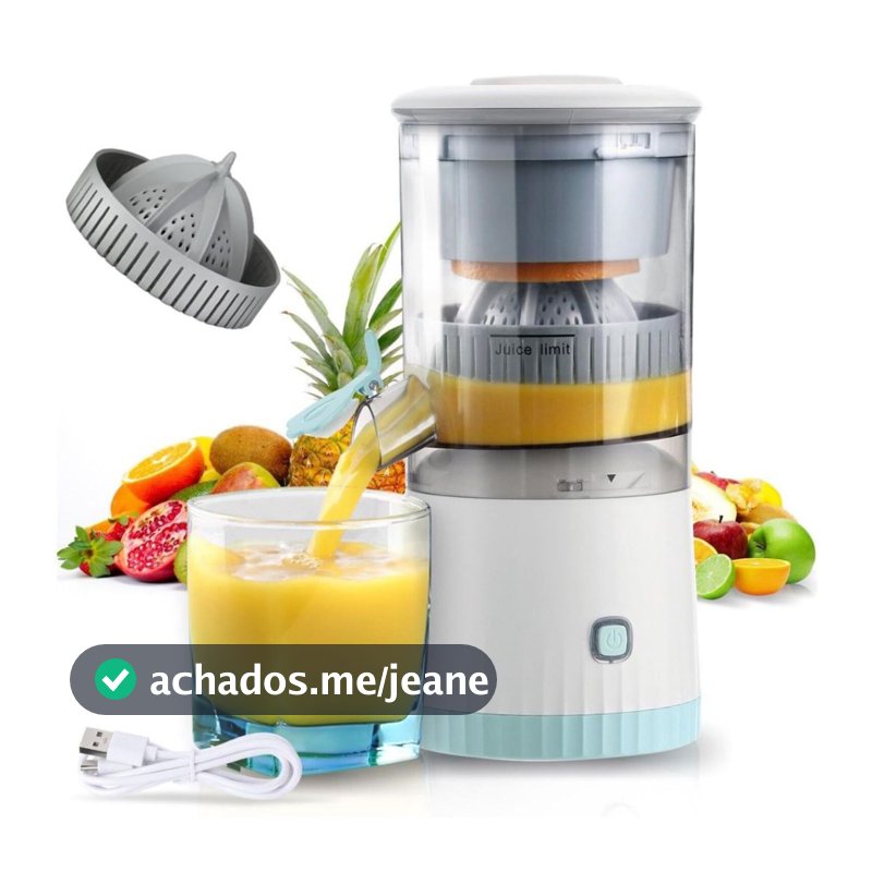Espremedor Elétrico Laranja Limão Frutas P/ Fazer Sucos Recarregável.Offc