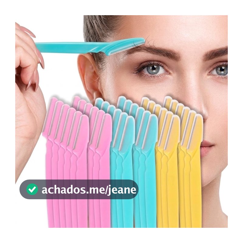 Kit 6/12/18 Lâminas Sobrancelha e Rosto Navalha Navalhete para Depilação Facial sobrancelhas buço e axila