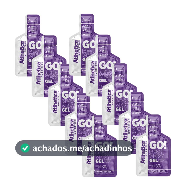 Gel Carb Go Recovery Atlhetica Energia Endurance Cx 10x30g