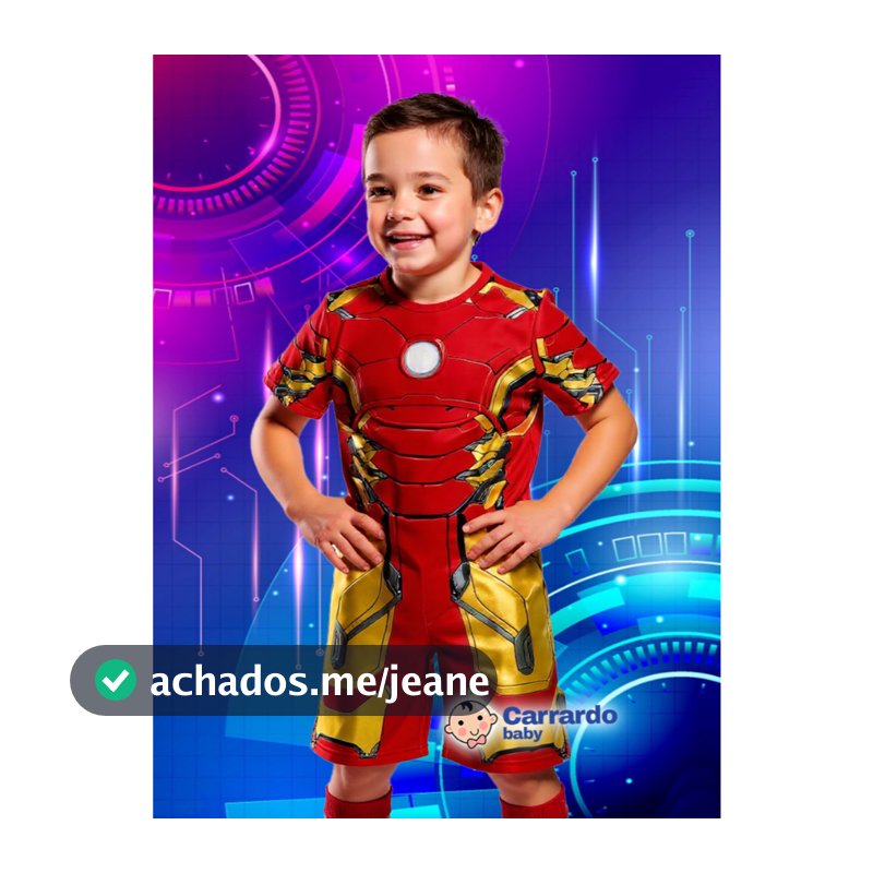 Fantasia Infantil Menino Super Heróis Barata Homem De Ferro Temática Masculina Achadinhos Criança