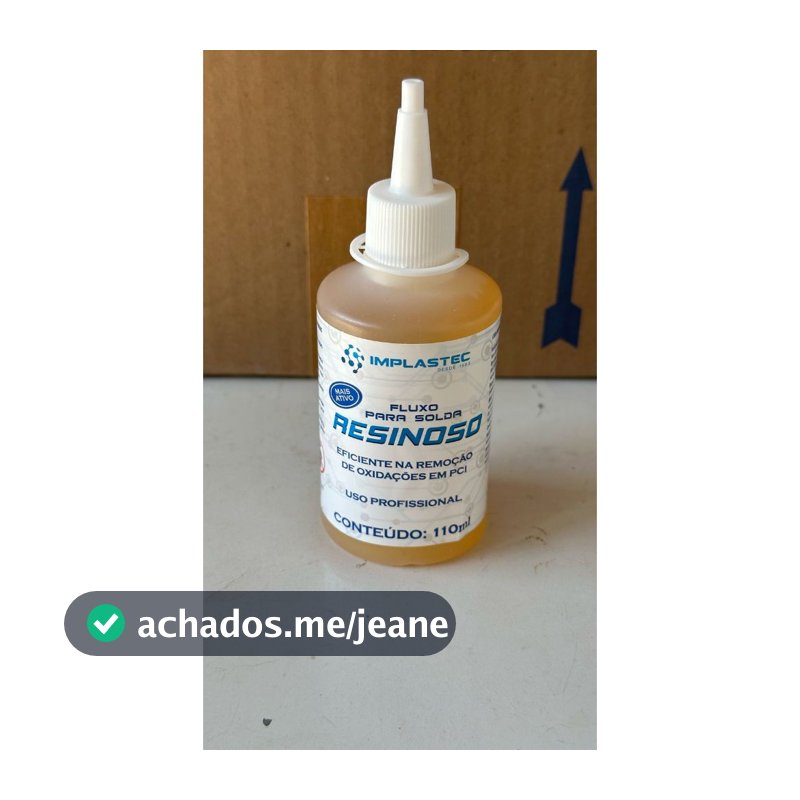 Fluxo De Solda Resinoso Implastec 110ml Remoção De Oxidação