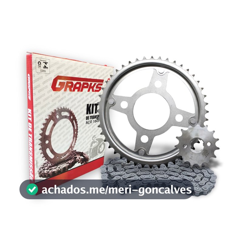 Kit Relação Cg Titan 160 Start Fan Transmissão Aço 1045 Completo