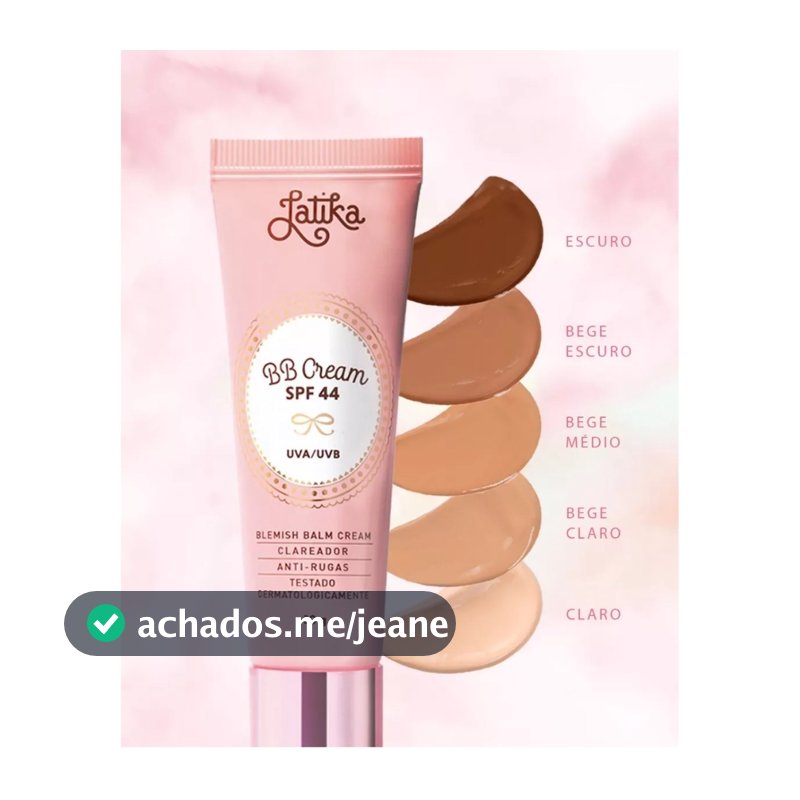 BB Cream Base Clareador Maquiagem Anti Rugas Latika Fps 44 Base Tratamento Nova Embalagem