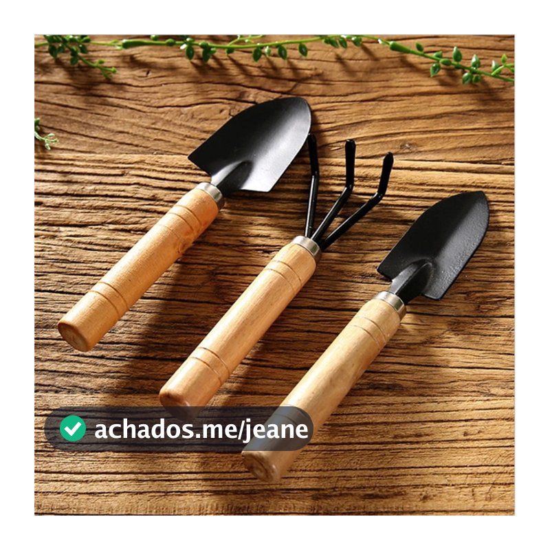 Kit 3 Peças Conjunto Ferramentas Jardinagem Jardim Horta em Casa