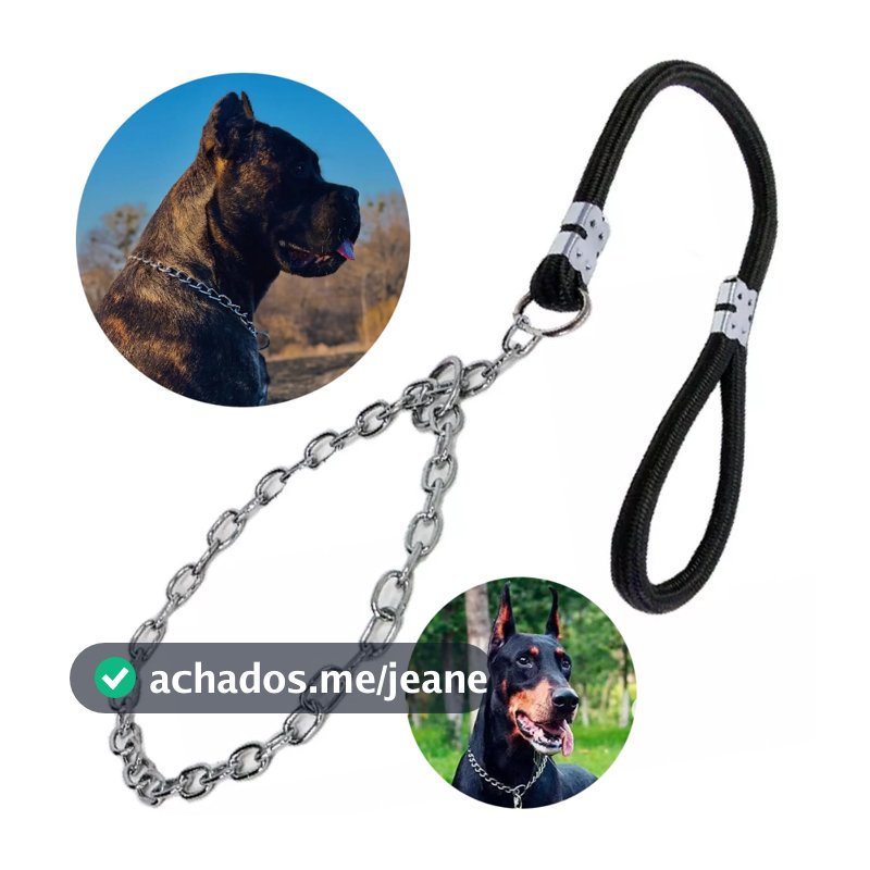 Coleira Corrente Pitbull Rotweiler Melhor Preço Cachorro Grande Passeio Anti-puxão