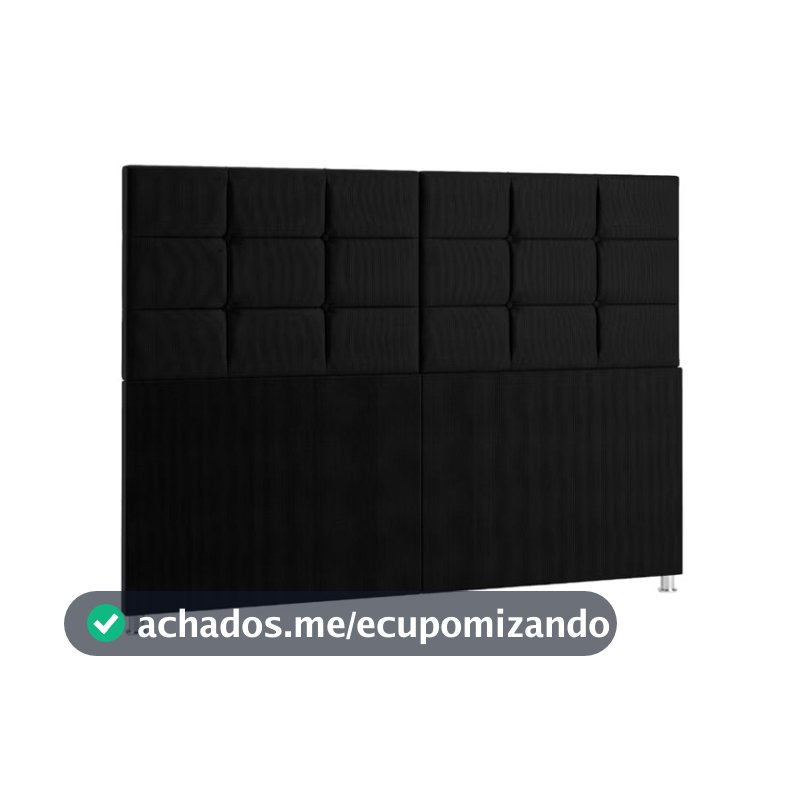 Cabeceira Estofada Com Pé De Cama Box Casal E Queen Modelo Bia