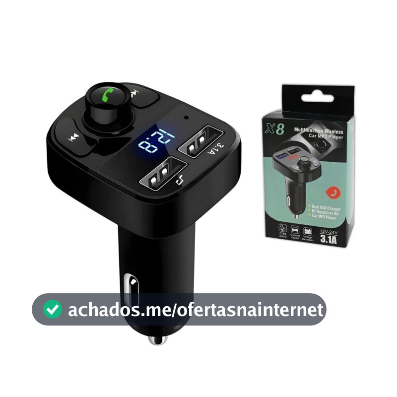 Carregador Carro Transmissor Fm Bluetooth Veicular Mp3 Rádio  ming