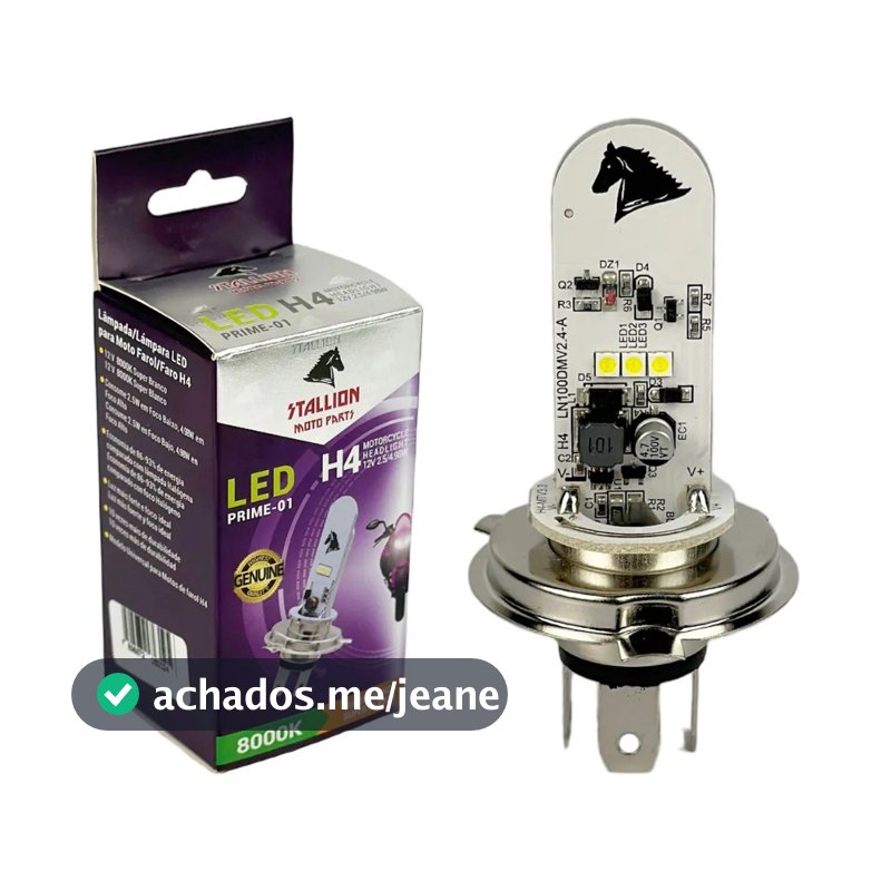 lâmpada moto h4 super led efeito xenon 8000k titan 125/150/160/cb 300/xre 300/xre 190/fazer/Lander