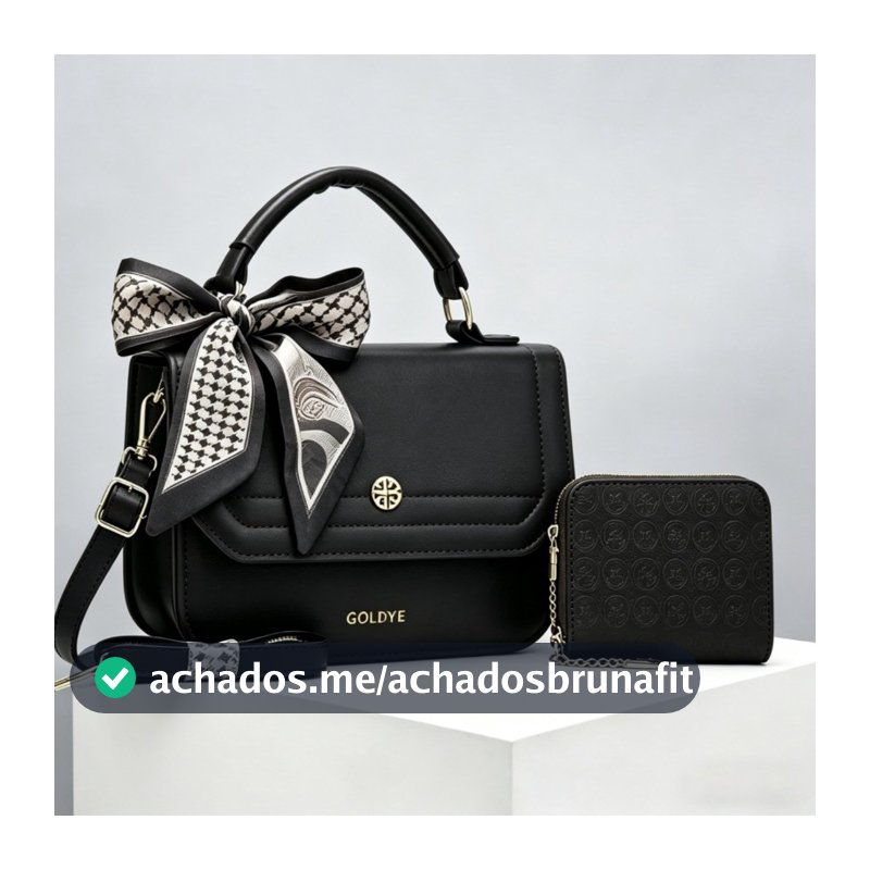Bolsa Feminina 2 Peças Com Carteira Alça De Mão E Transversal Luxo Elegante Tendência Uso Diário Trabalho Passeio