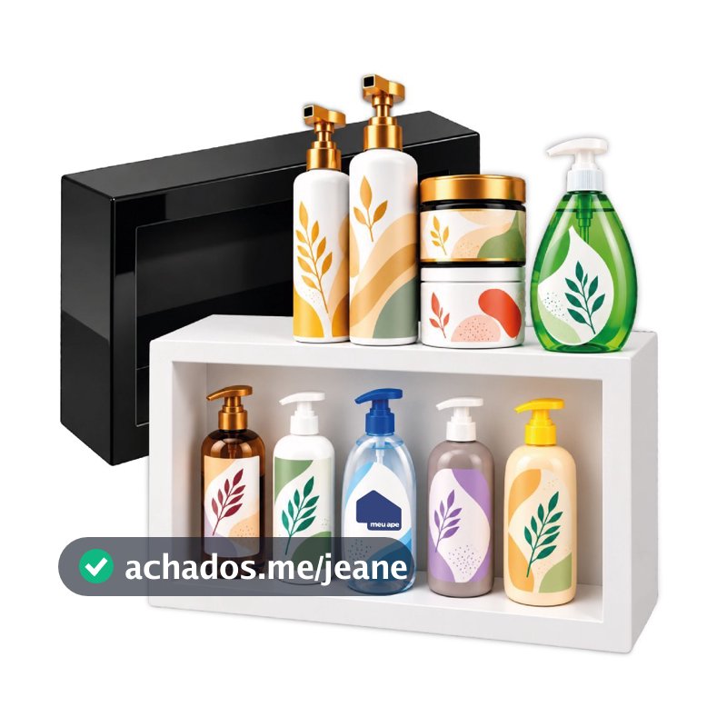 Nicho De Parede Sobrepor ABS Premium Organizador para Banheiro/Quarto/Cozinha Decoração Moderno Meu Ape