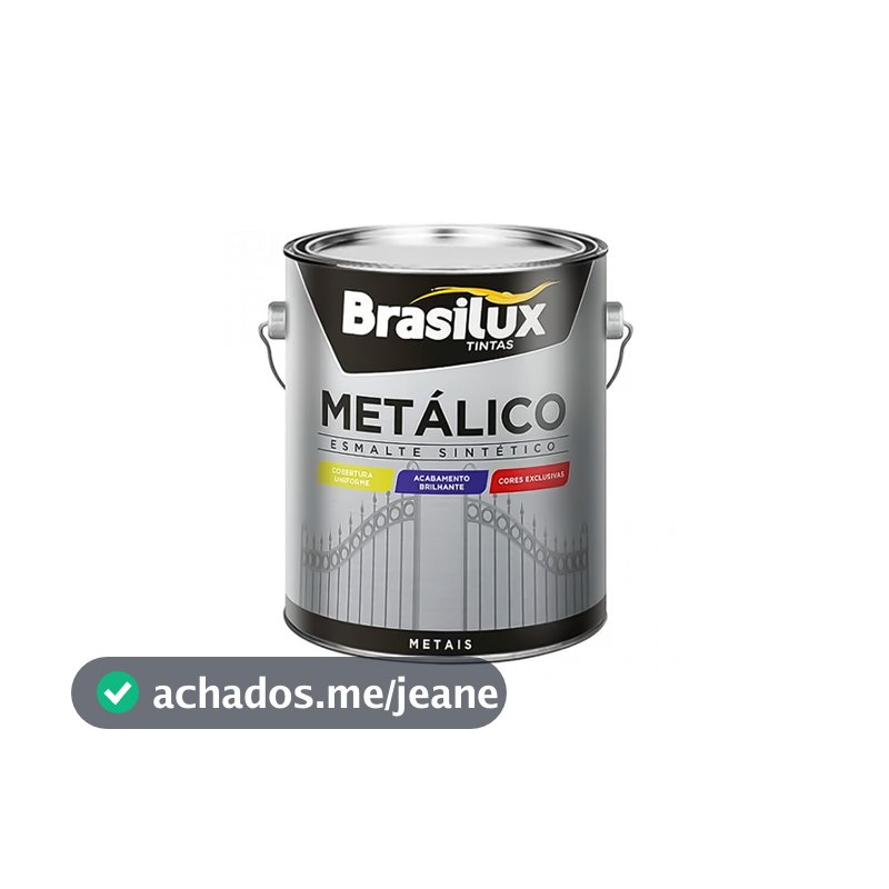 Tinta Esmalte Sintético Metálico Brasilux 900ml Várias Cores Premium A Escolha Metal E Madeira