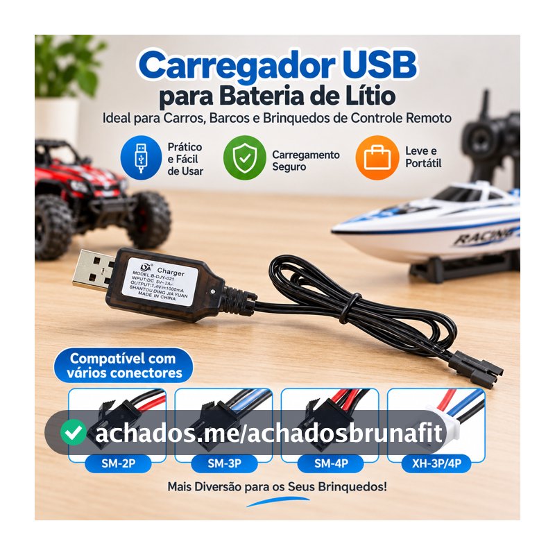 Du 7.4V (3.7V X2) Carregador SM-2P/3P 4P Reverso XH-3P/4P Bateria De Íon-Lítio Elétrica RC Brinquedos Carro Barco Carga
