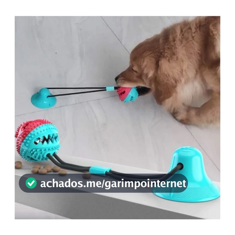 Bola de Brinquedo Para Cachorro Interativa Molar Slow Food com Vazamento para Cachorro Golden Retriever e Labrador