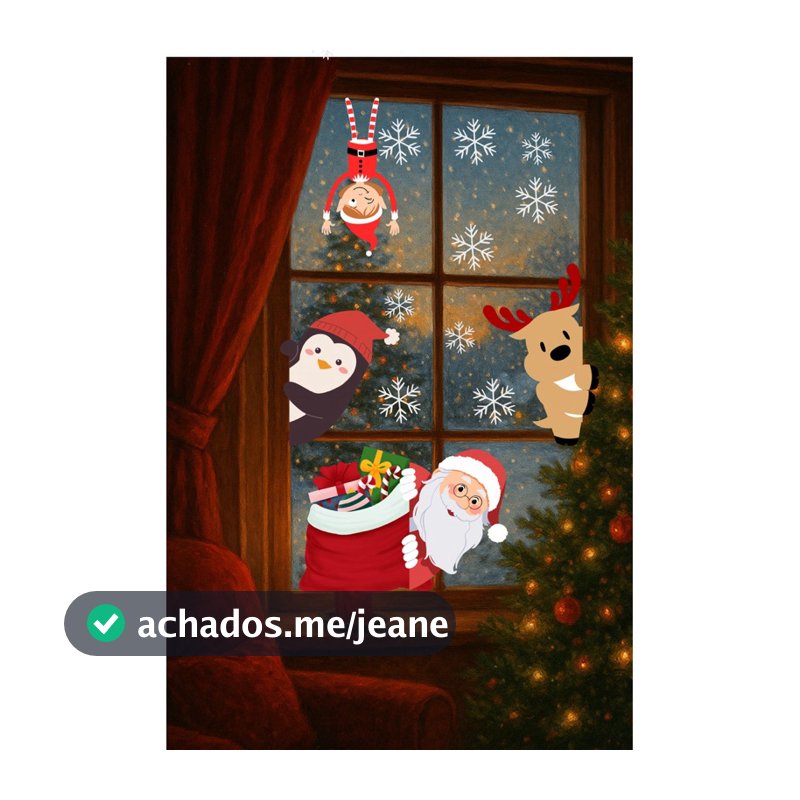 Adesivo decorativo De Natal para colocar na Janela enfeiteis de Natal 10 a 30cm