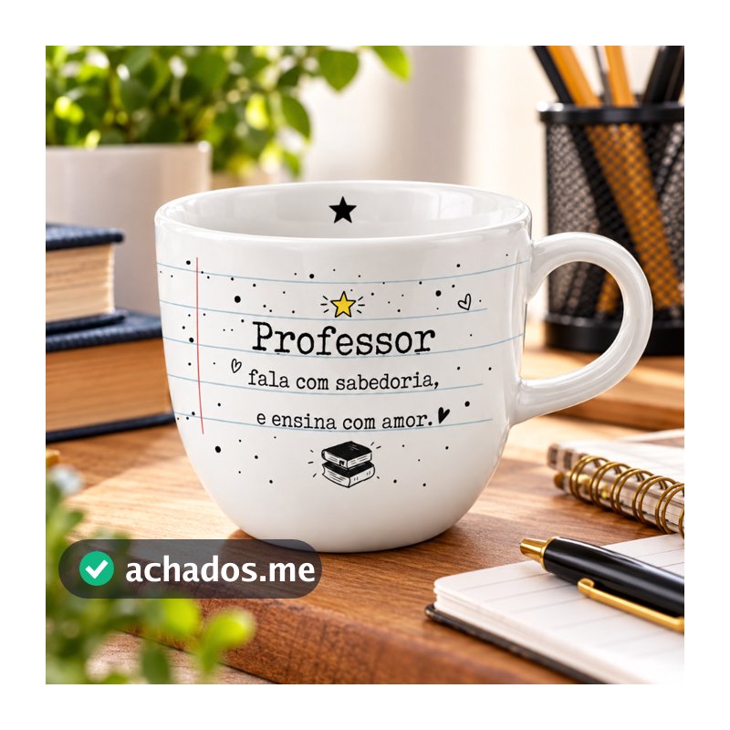 Xícara Professor 170ml para Café Chá Presente Professor Professora Lembrancinha Dia dos Professores Caneca Decorativa