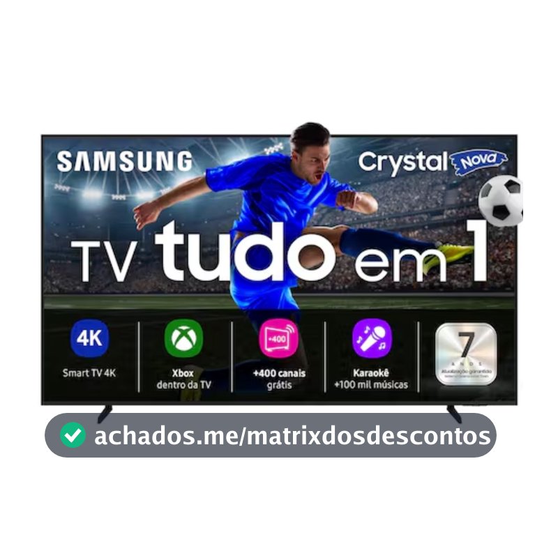 Smart TV Samsung 65” 4K Crystal UHD 65U8600F HDR Tizen Xbox Gaming Bluetooth Wi-Fi Bivolt Original