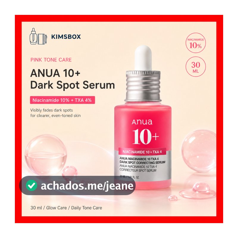 Anua Niacinamida 10 TXA 4 Soro Ampola 30ml Coreano Rosa Tom Care Glow Serum Com Arbutina