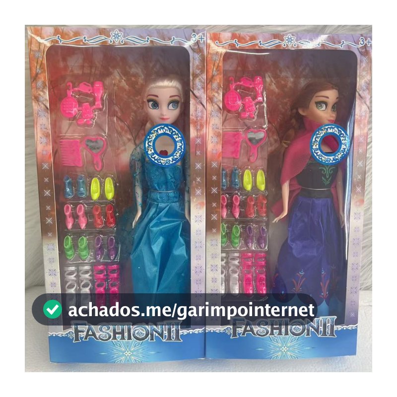 Boneca Frozen  Elsa e Anna Musical Articulada 30cm Infantil com acessórios