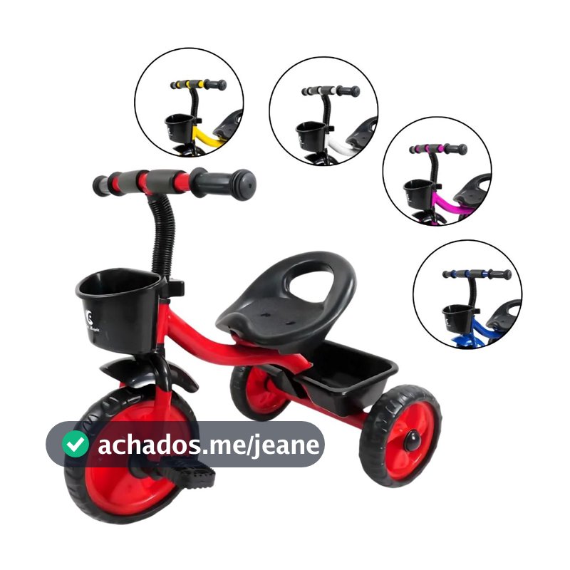 Triciclo Infantil com Pedal Atentu Motoca Passeio Menino Brinquedo