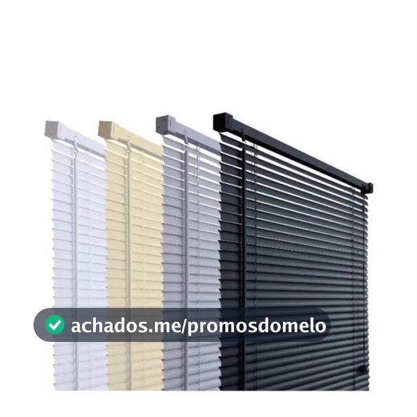 Persiana Horizontal PVC Evolux 118x130 Quarto Sala Escritório Cores