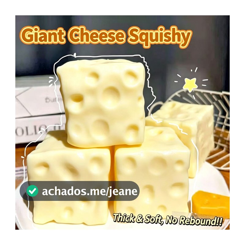 Squishy Gigante Do Queijo Da Vaselina , Brinquedo Não Rebote Inquietação Moldável Alívio Estresse Para Crianças E Adulto