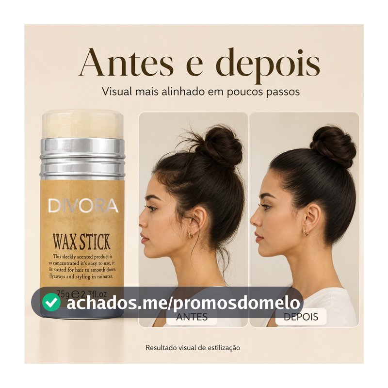 Bastão de cera de cabelo portátil, profissional, Para Liso , Sem Especiarias - 75g