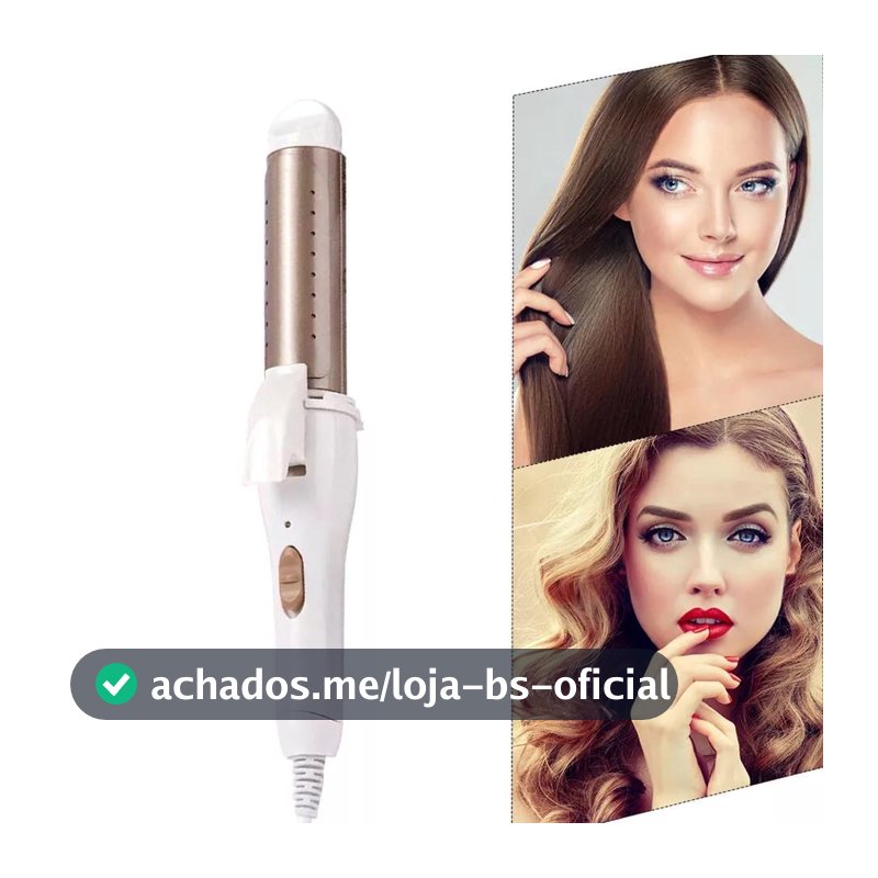 Modelador De Cachos E Chapinha 2 Em 1 Mini Alisador Profissional Bivolt